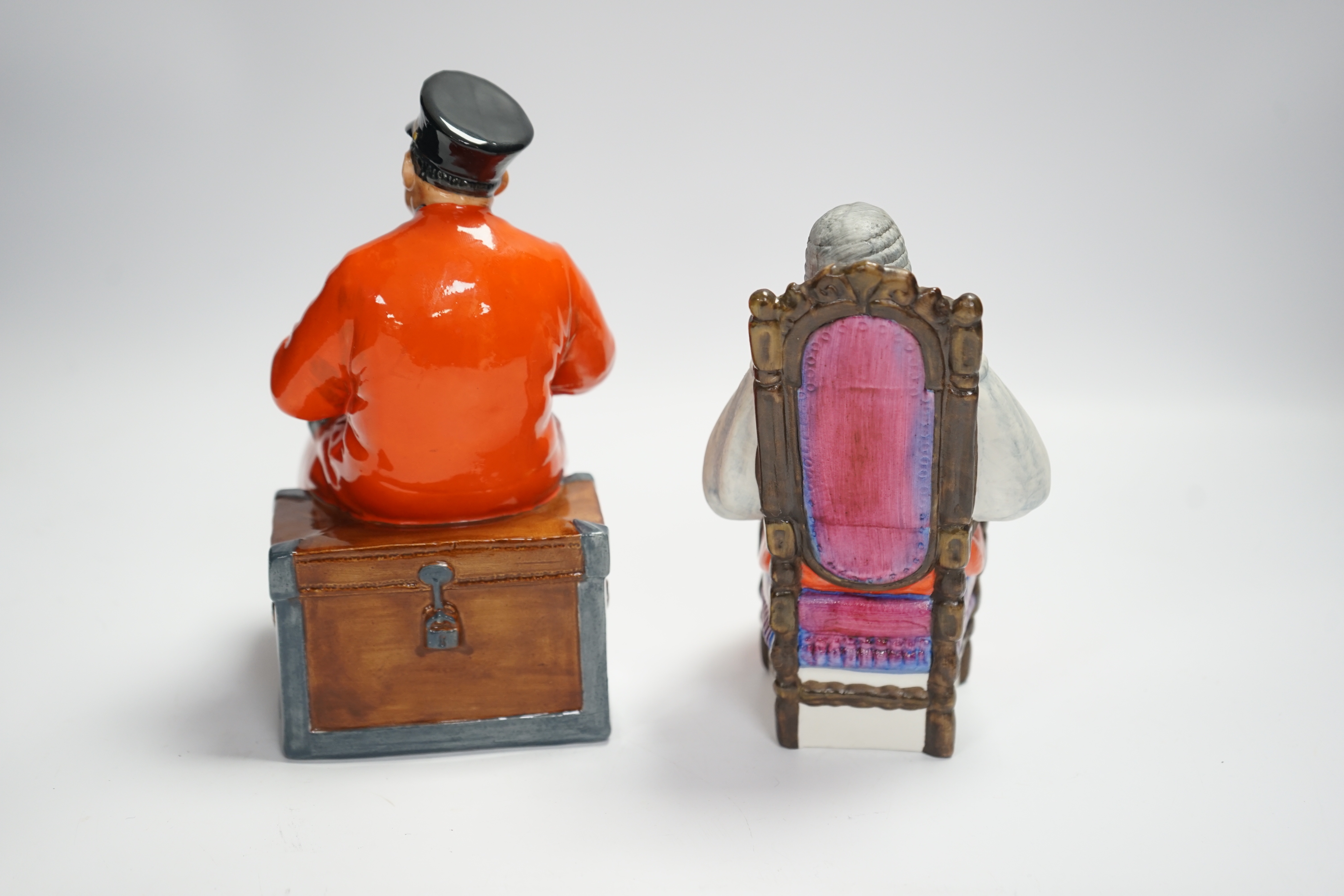 Two Royal Doulton figures, 'The Judge' and 'Past Glory', highest 20cm